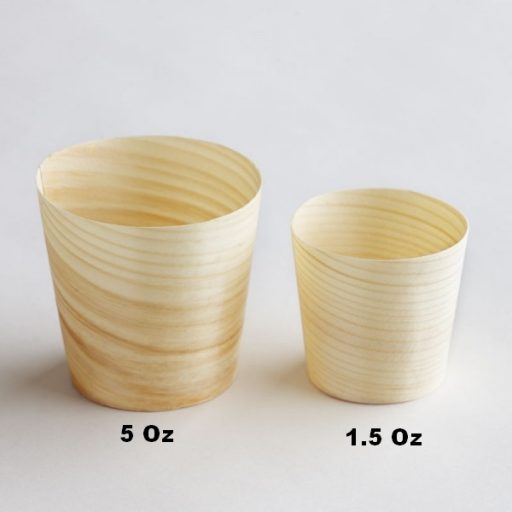 mini wood cup